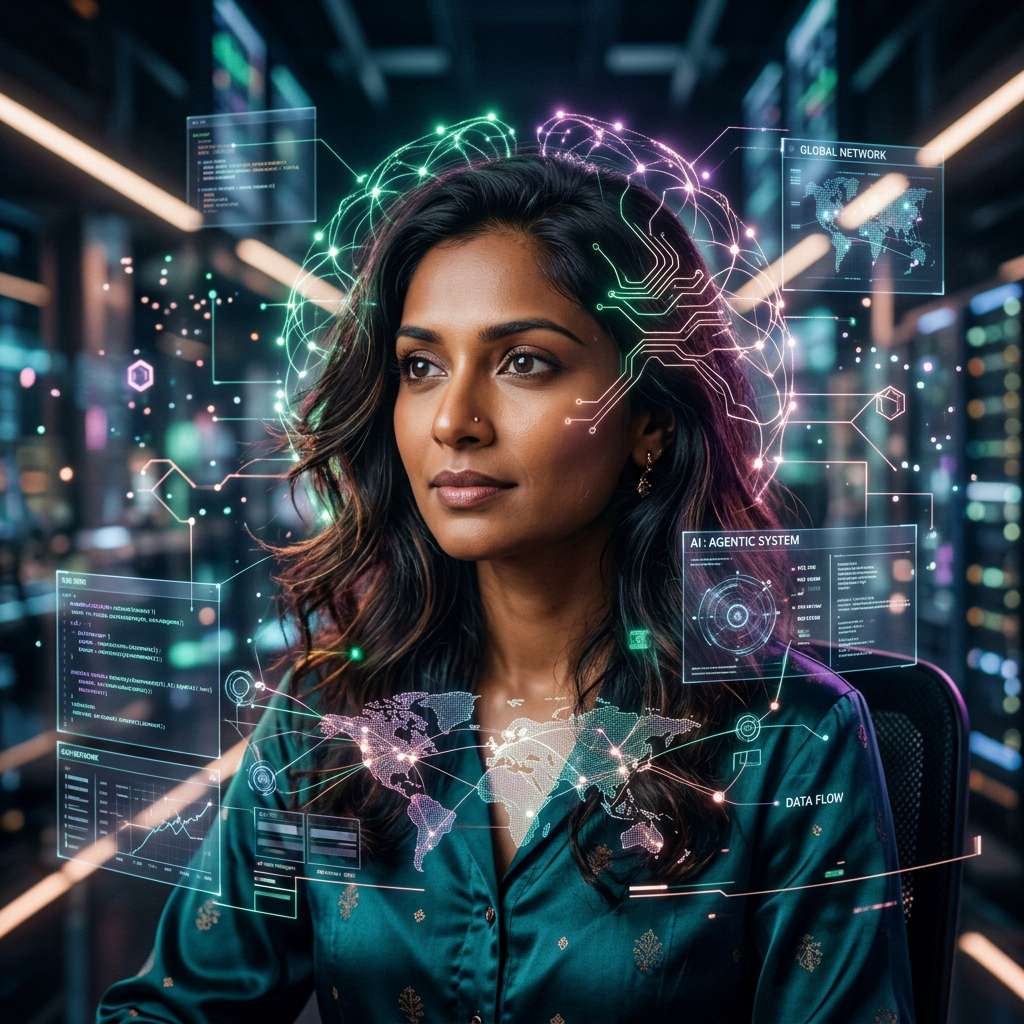 Opératrice dans un centre d'opérations IA — Maurice